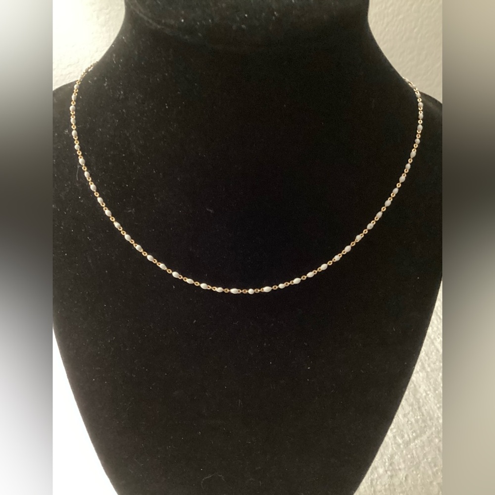 Giani Bernini 18k Gold Over Sterling Silver White Beaded Chain Necklace